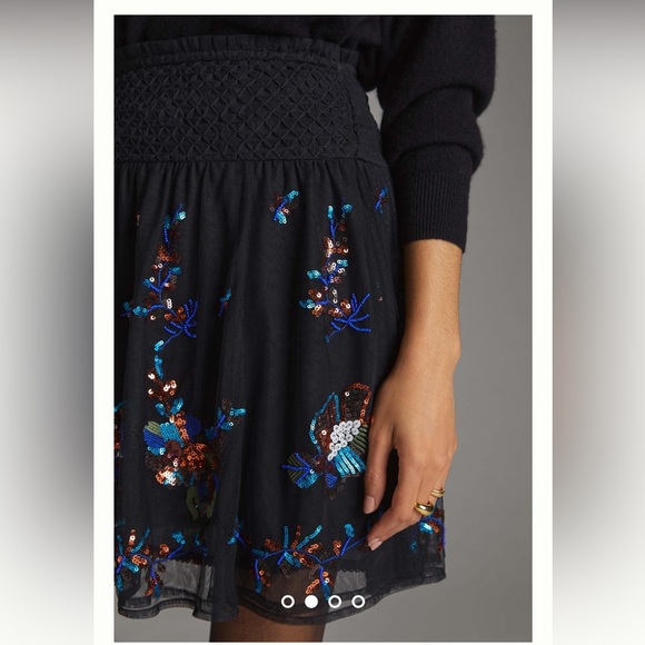 Anthropologie Sequins Tulle Skirt Medium - Picture 3 of 15